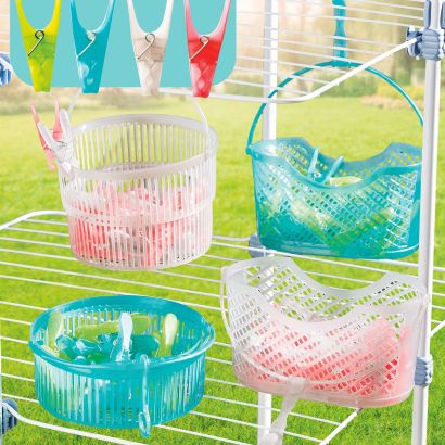 Panier avec pinces à linge