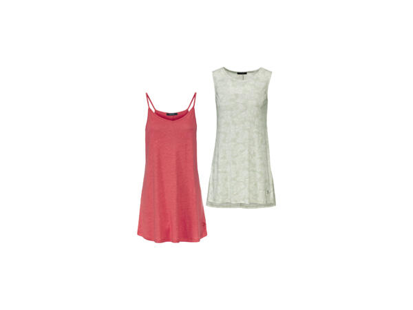 Ladies' Linen Vest Top