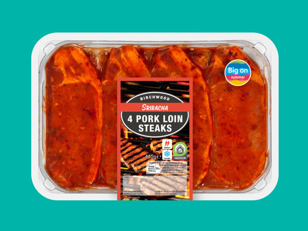 Birchwood 4 Sriracha Pork Loin Steaks