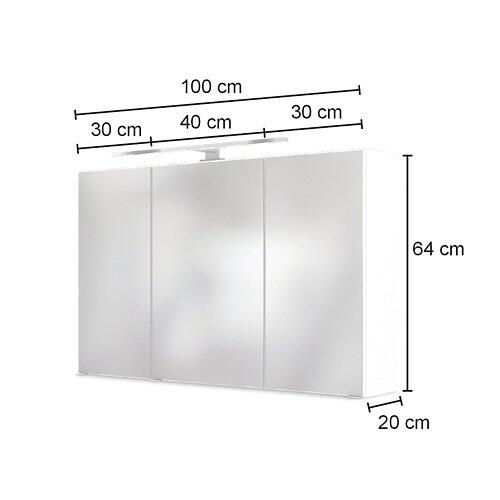 Bristol 3D-Spiegelschrank