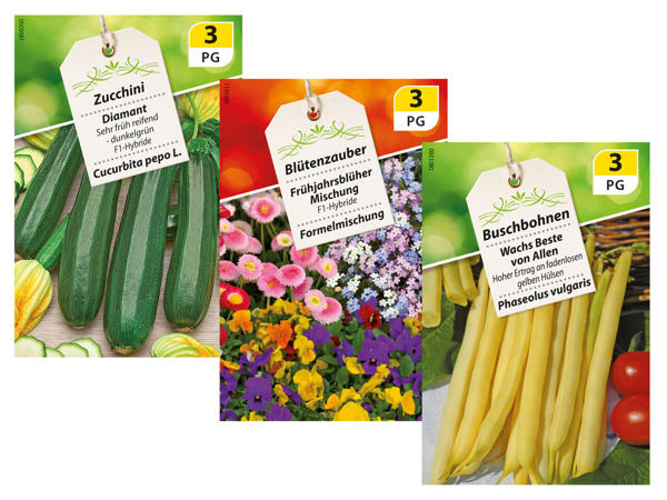 Hülsenfrüchte, Grobgemüse und Blumen