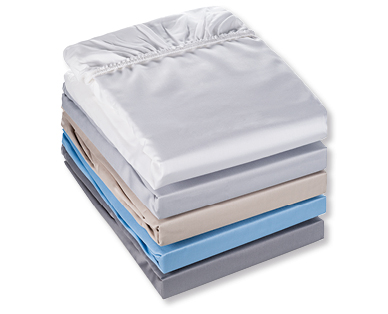 Drap-housse en satin mako, lit double MY LIVING STYLE