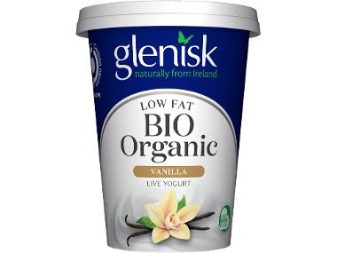 GLENISK Organic Low Fat Vanilla Yogurt