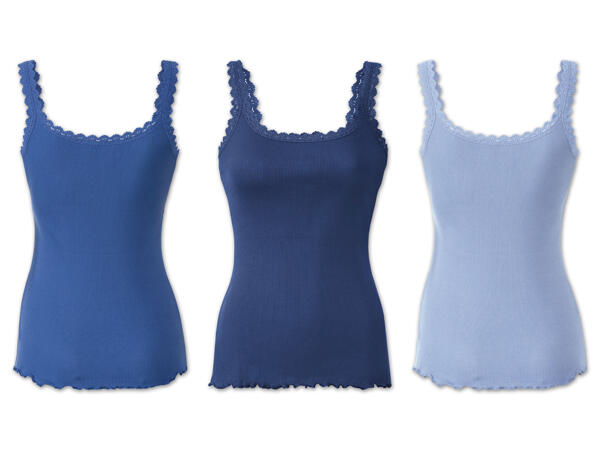 Damen Ripptop, 3 Stück