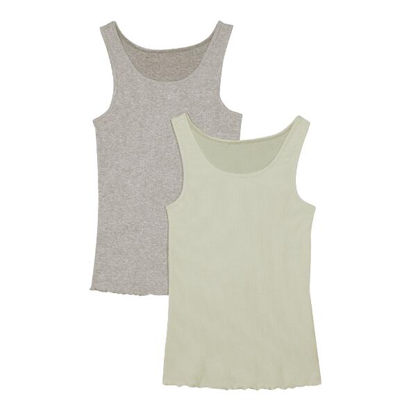 UP2Fashion(R) 				Geripptes Top, 2 St.