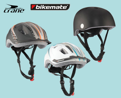 CRANE/BIKEMATE Fahrrad-/Skaterhelm für Kinder und Jugendliche