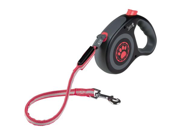 Zoofari LED Light-Up Retractable Lead - Red