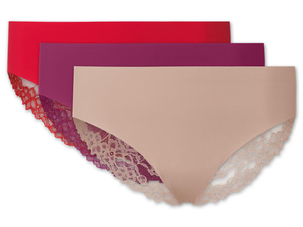 Damen Lasercut-Minislip, 3 Stück