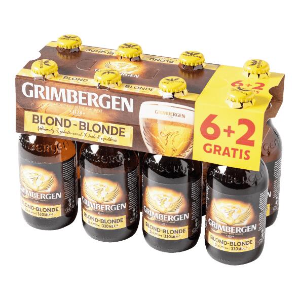GRIMBERGEN(R) 				Bière blonde, 8 pcs