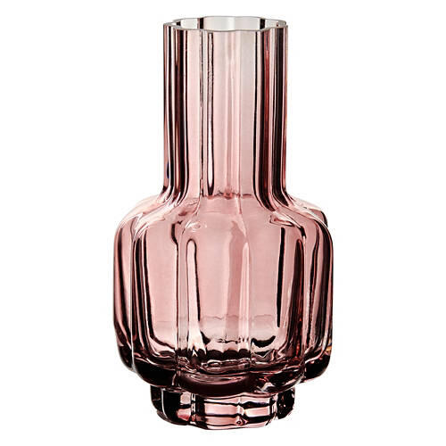 Hand - Blown Glass Mauve Tulip Vase