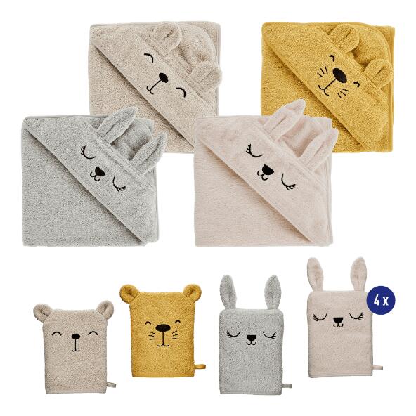 NOVITESSE(R) 				Cape de bain ou gants de toilette