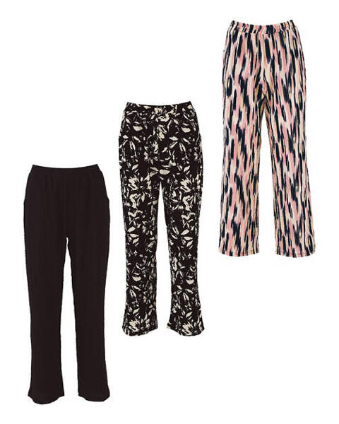 Printed Crinkle Trousers