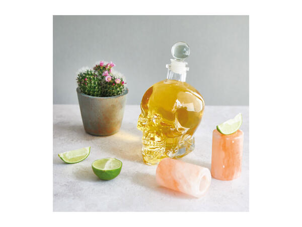 Skull Decanter & Himalayan Salt Shot Glass Set