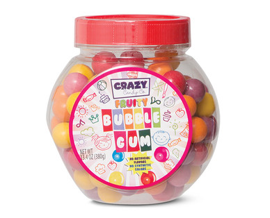 Crazy Candy Co. Naturally Flavored Fruity Bubble Gumballs