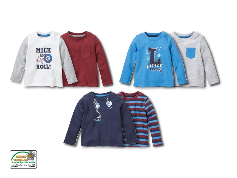 Langarmshirts, 2er