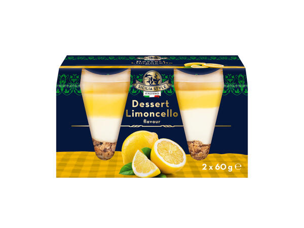 Dessert mit Limoncello-Geschmack