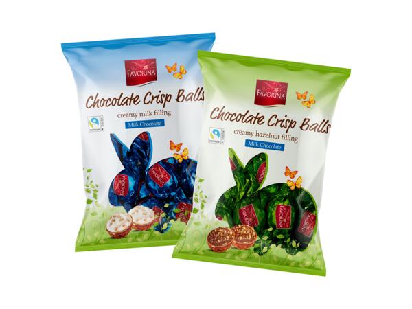 Milk chocolate crisp balls