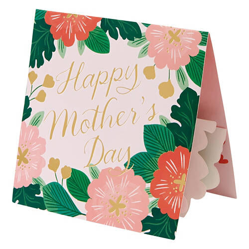 Gold Florals Pop-Up Mother's Day Card