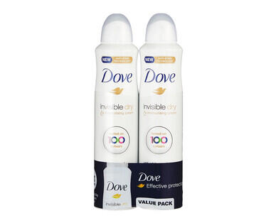 Dove Antiperspirant Deodorant for Men 2 x 148g or Women 2 x 127g