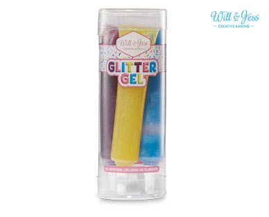Cake Decorating Glitter Gel Icing 4pk/80g