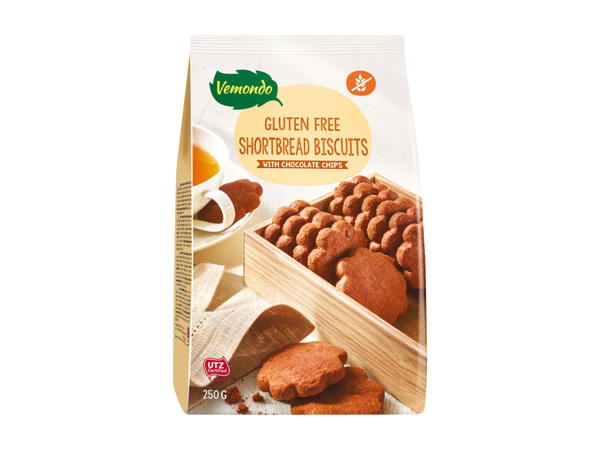 Gluten Free Shortbread Biscuits with chocolate chips