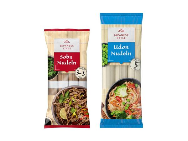 Udon oder Soba Nudeln