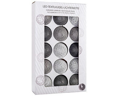 LED-TEXTILKUGEL- LICHTERKETTE