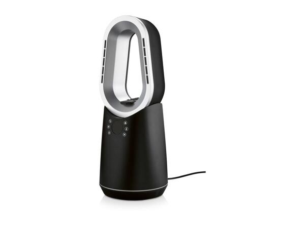 Silvercrest Bladeless Desk Fan Heater - Black