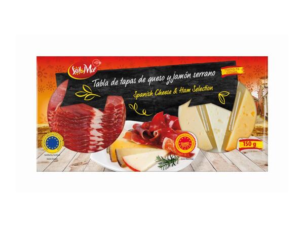 Tabla de tapas de queso y jamon serrano Spanish Cheese & Ham Selection