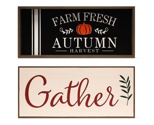 Huntington Home 
 Fall Reversible Mantel Sign