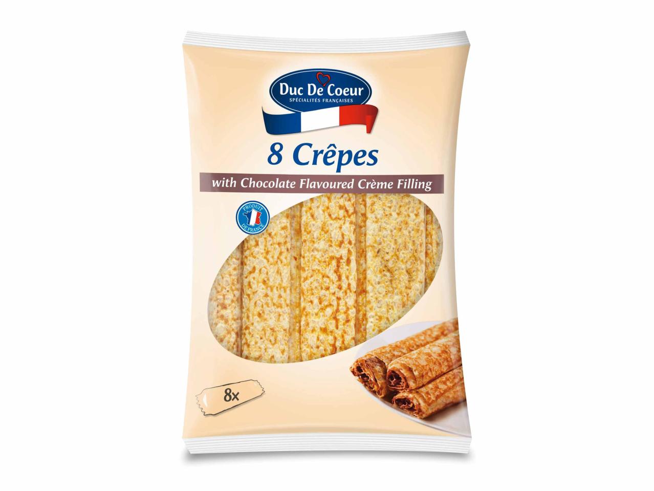 Crêpes alla crema di cioccolato