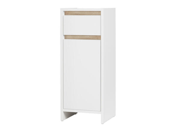 Bad-Seitenschrank "Oslo", mit Tür und Schublade, weiß