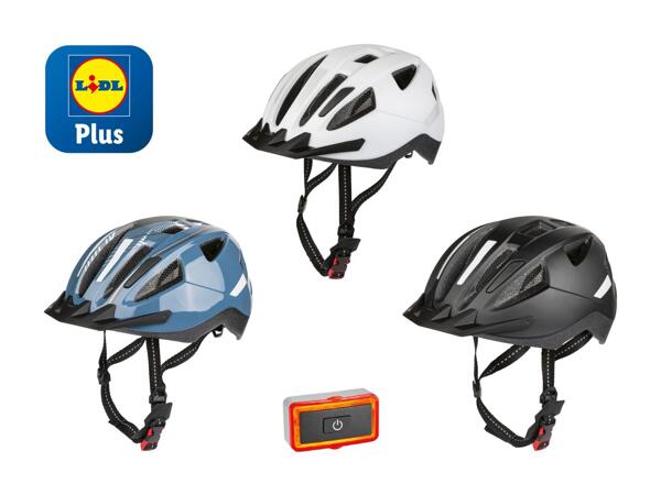 Casque de vélo avec feu arrière