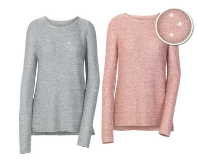 BLUE MOTION Damen-Paillettenpullover/ -cardigan