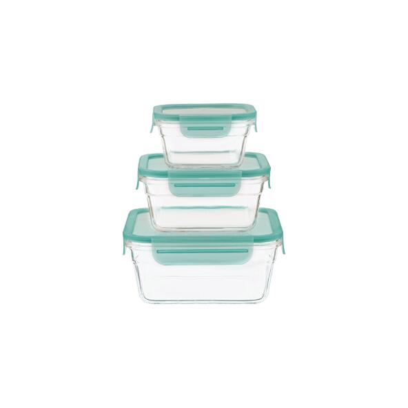 GLASSLOCK(R) 				Plats de conservation, 3 pcs