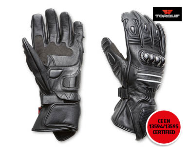 Carbon Knuckle Leather Motorcycle Gloves