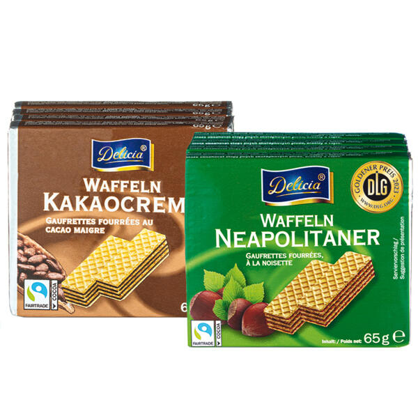 Waffeln gefüllt