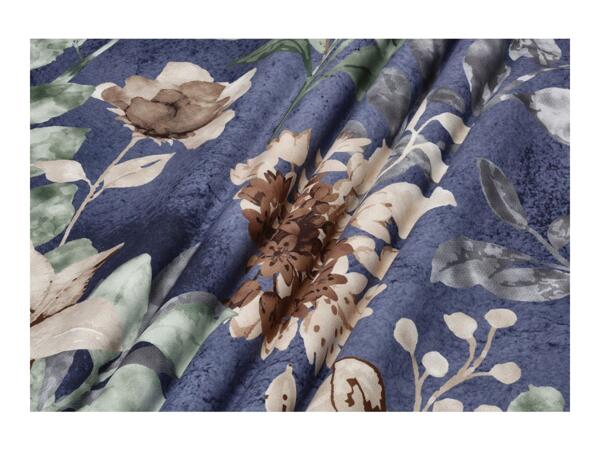 Livarno Home Floral-Patterned Microfibre Sateen Duvet Cover Set - Single