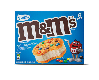 M&M's Ice Cream Cookie Sandwiches