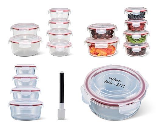 Crofton 12pc Glass Bowl with Snapping Lid