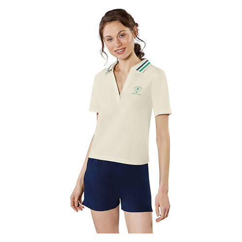 Ladies Pickleball Top - Beige, S