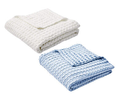 Queen Size Cotton Bamboo Waffle Blanket