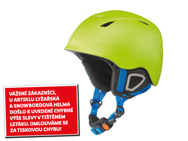LYŽAŘSKÁ A SNOWBOARDOVÁ HELMA