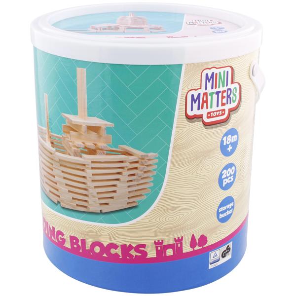 Mini Matters houten bouwblokken
