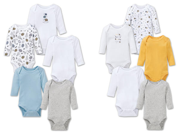 LUPILU(R) Baby Langarmbody, 5 Stück