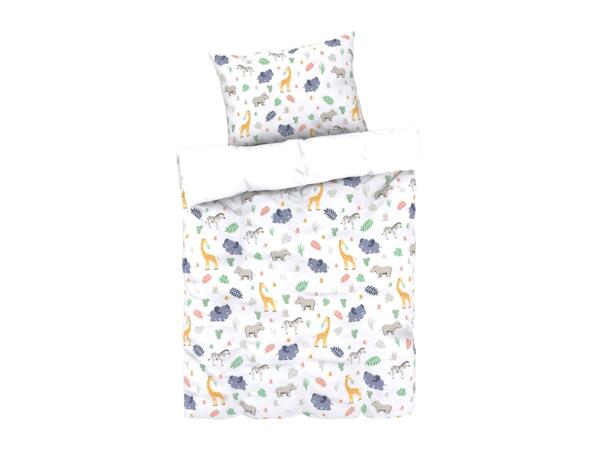 Livarno Home Kids' Reversible Bedlinen - Single White