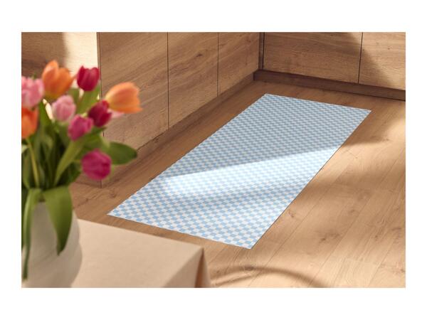 Kitchen Runner Mat Checkered Pattern