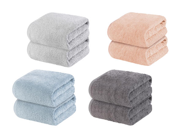 Serviettes de toilette éponge, lot de 2