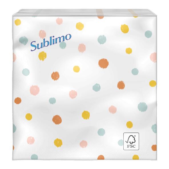 SUBLIMO(R) 				Serviettes de fête, 25 ou 40 pcs
