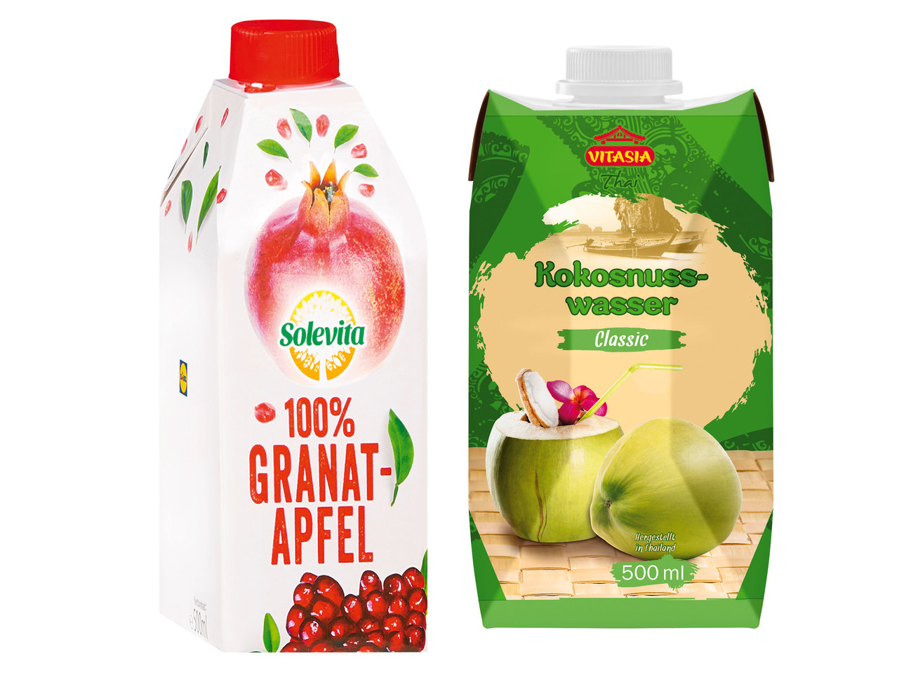 VITASIA/SOLEVITA Kokosnusswasser/Granat-Apfelsaft